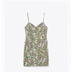 Zara NWT Jewel Jacquard Dress
